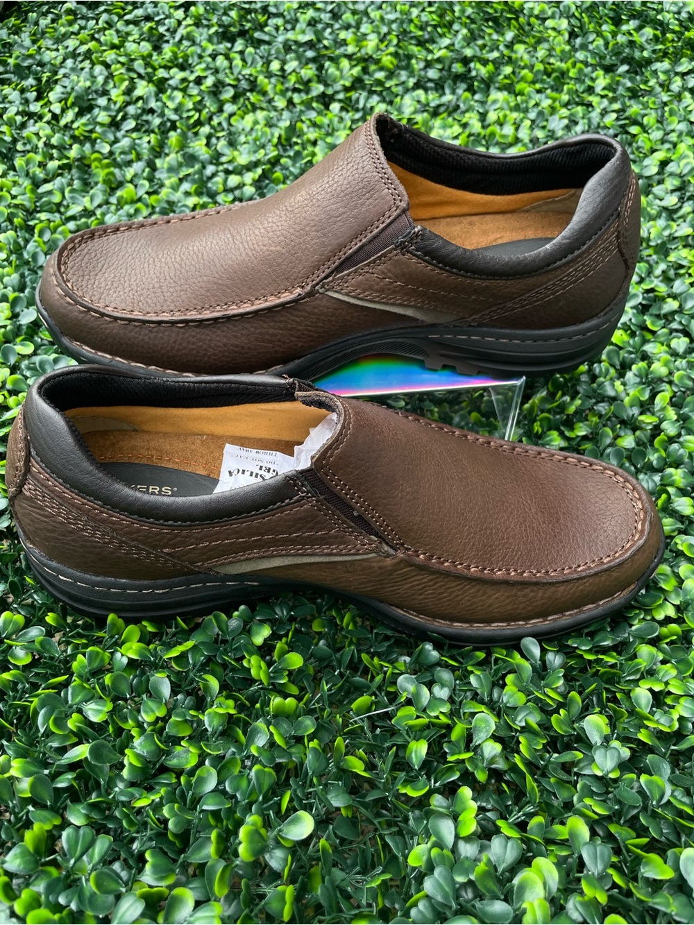 Dockers Brown Leather Slip-On Loafers size 10.5 M #elegant #comfort #casual
